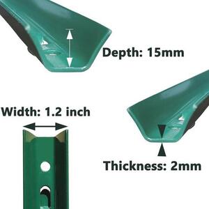 Ocelové sloupky pro oplocení, výška 152 cm - 10 kusů, robustní a odolné U-profily pro drátěná oplocení