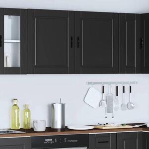 Sada kuchyňských skříněk - Nástěnná skříňka do kuchyně - Úložné řešení do kuchyně - Úsporný design - 2 kusy, šířka 60 cm - Černá barva