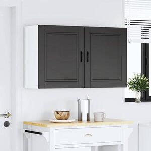 Sada kuchyňských skříněk - Nástěnná skříňka do kuchyně - Úložné řešení do kuchyně - Úsporný design - 2 kusy, šířka 60 cm - Černá barva