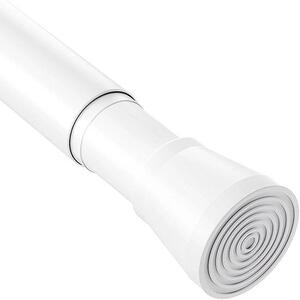 Teleskopická tyč na závěs do sprchy. Výsuvná tyč na závěs bez nutnosti vrtání. Napínací tyče do koupelny. Bílá barva. Rozsah 85-190 cm. Průměr 25 mm