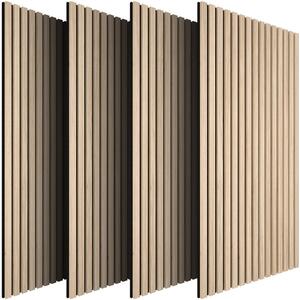 Tectake Nástěnné panely Sonic Wall dřevěný vzhled - Světlý dub,Sada 4 kusů