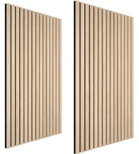 Tectake Nástěnné panely Sonic Wall II v dřevěném vzhledu - Světlý dub,Sada 2 kusů