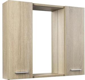 Zrcadlová skříňka s osvětlením Sapho Zoja 70 x 14 x 60 cm dub platin