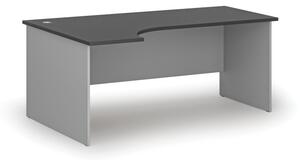 Kancelářský rohový pracovní stůl PRIMO GRAY, 1800 x 1200 mm, levý, šedá/grafit