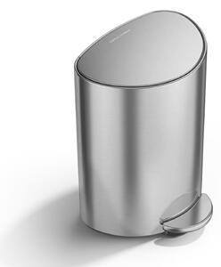 Pedálový odpadkový koš Simplehuman 6 L, půlkulatý, kartáčovaná nerez ocel, tiché zavírání