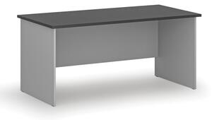 Kancelářský psací stůl rovný PRIMO GRAY, 1600 x 800 mm, šedá/grafit
