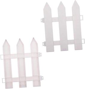 Plotové brány – Panely – Plastové rámy – Dekorace do zahrady – Odolný materiál – 2 kusy – Bílá barva