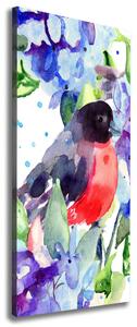 Vertikální Foto-obraz canvas na rámu Ptáci a květiny ocv-57455538