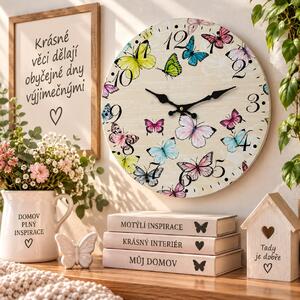 Nástěnné hodiny Motýlci Ø 34 cm 2000088