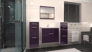 Koupelnová sestava Lora C-lesk bílá/fialová Nábytek | Koupelnový nábytek | Koupelnové sestavy | VŠECHNY KOUPELNY