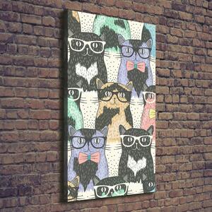 Vertikální Foto obraz na plátně Kočky v brýlích ocv-58024892