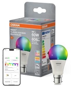 Smart LED žárovka SMART+ MATTER Multicolor Classic A60, 9W, B22D