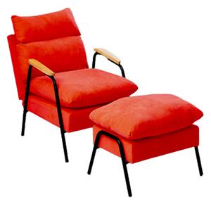 Gordon Polohovatelné relaxační křeslo s podnožkou ELANIE, včetně polštářů, 85 x 85 x 45 cm červené