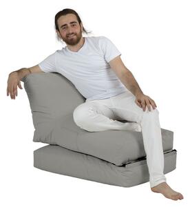 Hanah Home Zahradní sedací vak Siesta Sofa 55/40 cm/ 180/40 cm šedý