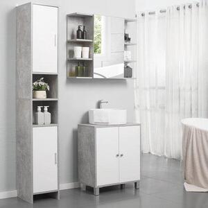Zrcadlová skříňka do koupelny, nástěnná skříňka s otevřenými přihrádkami – multifunkční design