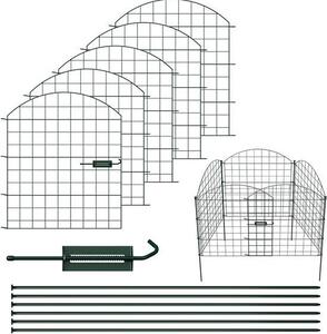 Plotové brány Vijverhek, rozměry 78,5 x 70 cm - kovové zahradní brány - kompletní sada s zámkem - ideální pro oplocení psích výběhů a květinových záhonů - Luxento