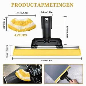 Parní čisticí čistič, vložka oken pro SC1, SC2, SC3, SC4, SC5, SC7, CTK10/10, se 4 mikrofibrilárními kryty, tryska pro čisticí páru, univerzální tryska pro čištění oken pro okna, sprcha