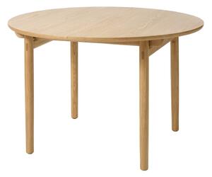 Kulatý rozkládací jídelní stůl v dekoru dubu ø 120 cm Carno – Unique Furniture