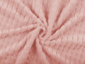 Biante Dětská oboustranná deka Minky kostky/Polar MKK-003 Pudrově růžová 75x100 cm