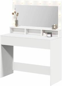 Toaletní stolek se zrcadlem - Nábytek pro líčení - Kosmetický stolek - LED osvětlení s USB - 100 x 41 x 135 cm