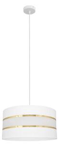 Lustr na lanku HELEN 1xE27/15W/230V pr. 40 cm bílá/zlatá