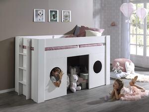 Dětská postel s domečkem refera 90 x 200 cm bílá