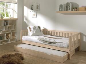 Dětská postel ferizo se šuplíkem 90 x 200 cm hnědá