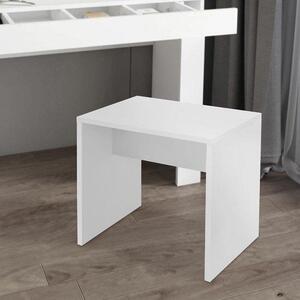 Kosmetický stolek – Krabička na kosmetiku – Pohodlné sezení – Elegantní vzhled – 40x36x41 cm – Bílá barva
