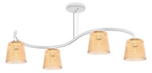 Přisazený lustr LUCEA 4xE27/15W/230V bílá/oranžová