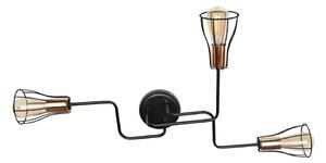 Přisazený lustr TUBE II 3xE27/15W/230V černá