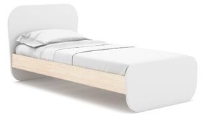 Bílá/přírodní dětská postel v dekoru borovice 90x190 cm Esteban – Marckeric