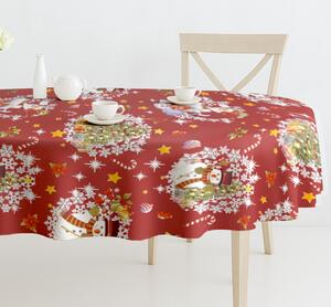 Ubrus PVC oválný Fl-1188-03 - Vánoční motiv (různé velikosti)