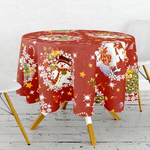 Ubrus PVC kulatý FL-1188-03 – Vánoční motiv (různé velikosti)