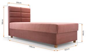 Jednolůžková postel 80 cm Picasso I (růžová) (s úl. prostorem a matrací). 1071503