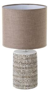 Hnědá stolní lampa s textilním stínidlem (výška 33,5 cm) – Casa Selección