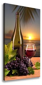Vertikální Foto obraz na plátně Hrozny a víno ocv-64133419