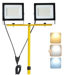 LED Reflektor se stojanem TIGRA 2xLED/100W/230V 4000K IP54 černá/žlutá