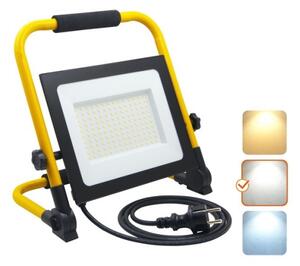 LED Přenosný reflektor TIGRA LED/100W/4000K IP54 černá/žlutá