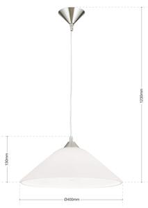 Orion HL 6-1525/1 - Lustr na lanku GRADO 1xE27/60W/230V pr. 40 cm matný chrom
