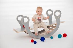 Žebřík/skluzavka k Montessori balanční houpačce Good Wood Barva: Bílá