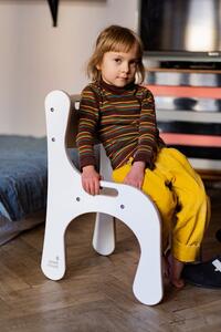 Dětská ergonomická židle ze dřeva GOOD WOOD - Bílá