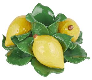LEMON Svícen na dlouhou svíčku citrony