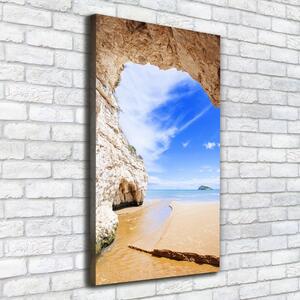Vertikální Foto obraz na plátně Jeskyně nad mořem ocv-65654209