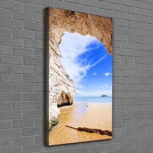 Vertikální Foto obraz na plátně Jeskyně nad mořem ocv-65654209