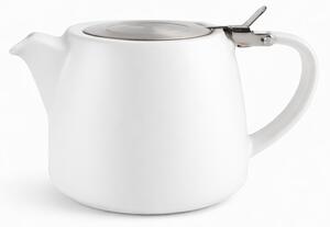 Minimal – keramická konvice na sypaný čaj, 500 ml (bílá)