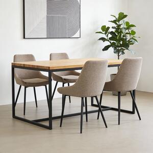 Jídelní stůl s masivní dubovou deskou Ela 1400 x 900 mm