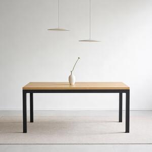 Jídelní stůl s masivní dubovou deskou Klasik 1400 x 900 mm
