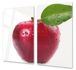 Ochranná deska ovoce červené jablko - 2x 52x30cm / S lepením na zeď