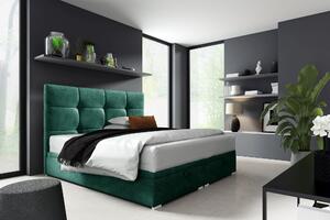 Čalouněná postel Honor II 180x200cm, zelená Monolith