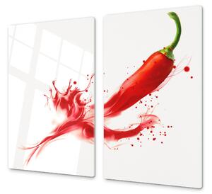 Ochranná deska chilli paprička - 50x70cm / Bez lepení na zeď
